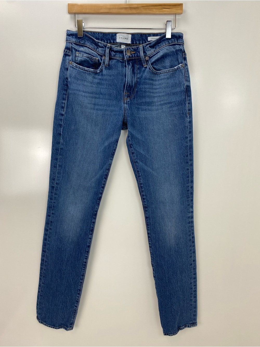Frame Denim Slim Leg Men’s Jeans in Medium Blue Wash